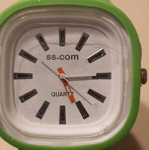 10/$20 SS.Com Green/White Silicone Flashing Lights Unisex Watch